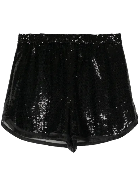 Juun.J sequinned mini shorts Black JW4625W505