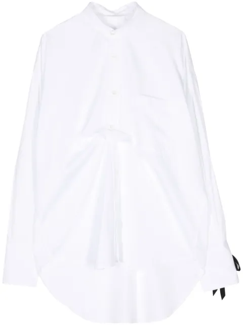 marina yee draped cotton shirt White MYSHIRT8