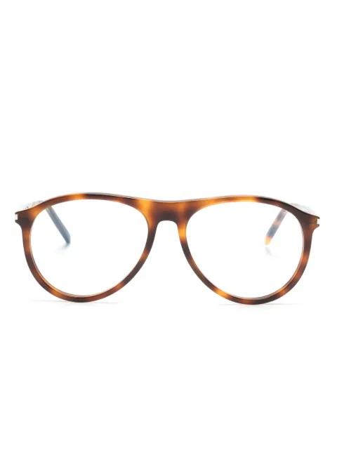 Saint Laurent Eyewear tortoiseshell pilot-frame sunglasses Brown SL667OPT