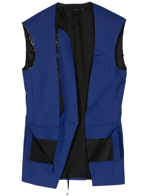 marina yee panelled wool vest Blue JUMPINJOE