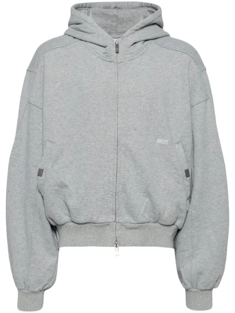 C2h4 zip-up cotton hoodie Grey R009HD034