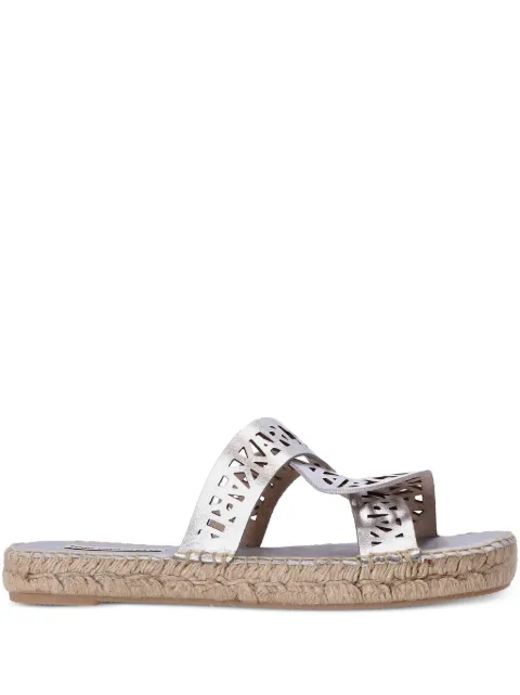 Karl Lagerfeld Souk Interlock espadrille slides Silver KL81429
