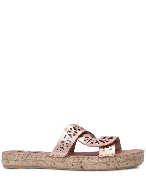 Karl Lagerfeld Souk Interlok Loop espadrille slides Pink KL81429