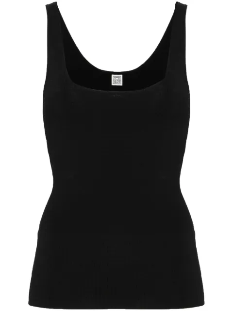 TOTEME fine-knit tank top Black 243WRT0349YA0080001