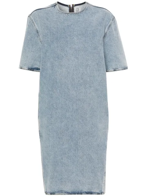 TOTEME short-sleeve denim midi dress Blue 243WRD0123FB0045184