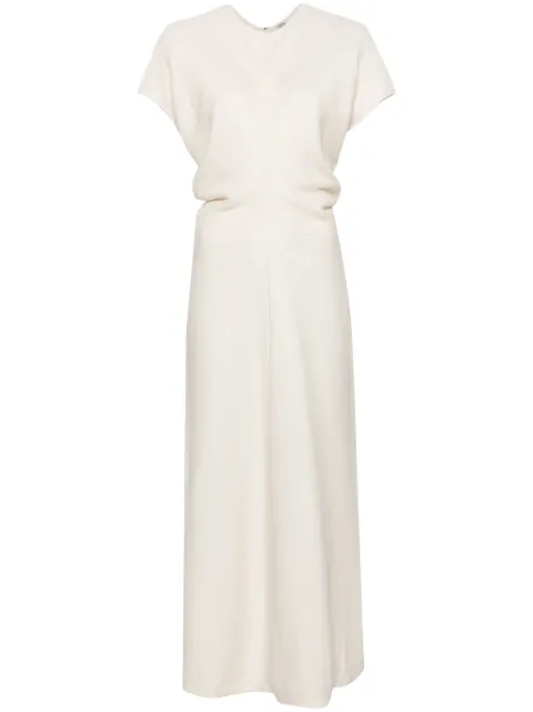 TOTEME slouch waist crinkled dress Neutrals 243WRD1103FB0199055