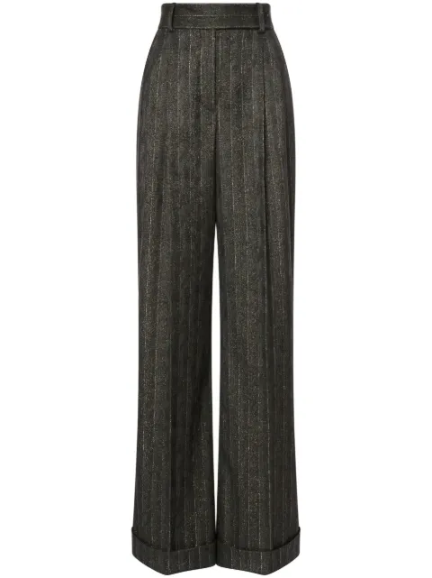 Alberta Ferretti pinstriped tailored palazzo pants Grey AEF242M03015131