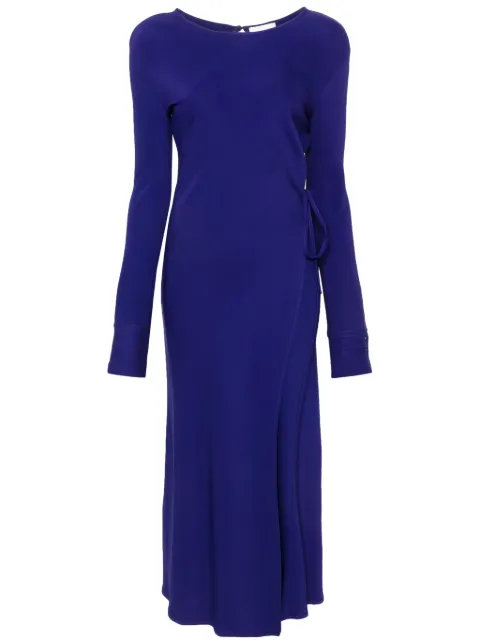 Forte Forte long-sleeve maxi wrap dress Blue 13252MYDRESS
