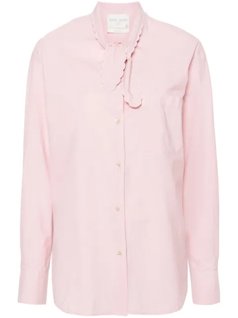 Forte Forte pussy-bow collar poplin shirt Pink 13306MYSHIRT