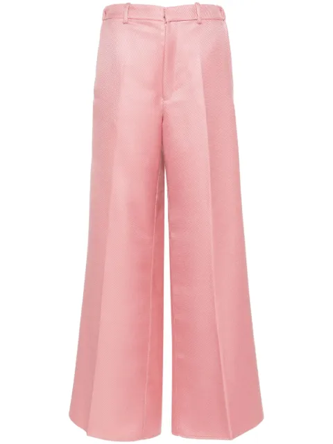 Forte Forte twill wide-leg trousers Pink 13218MYPANTS