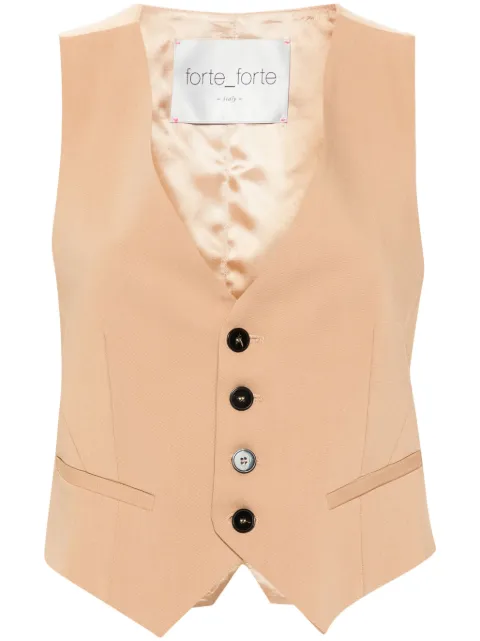 Forte Forte satin-panelled waistcoat Neutrals 13220MYJACKET