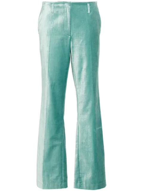 Forte Forte straight-leg velour trousers Blue 13237MYPANTS
