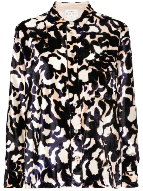 Forte Forte animal-print velvet shirt Neutrals 12920MYSHIRT