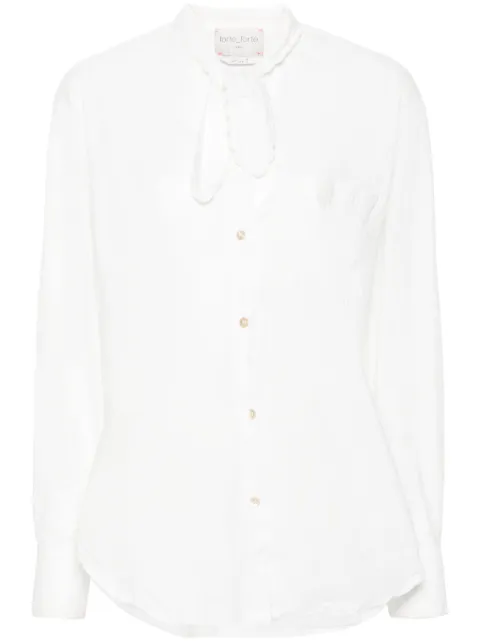 Forte Forte pussy-bow cotton shirt White 13306MYSHIRT