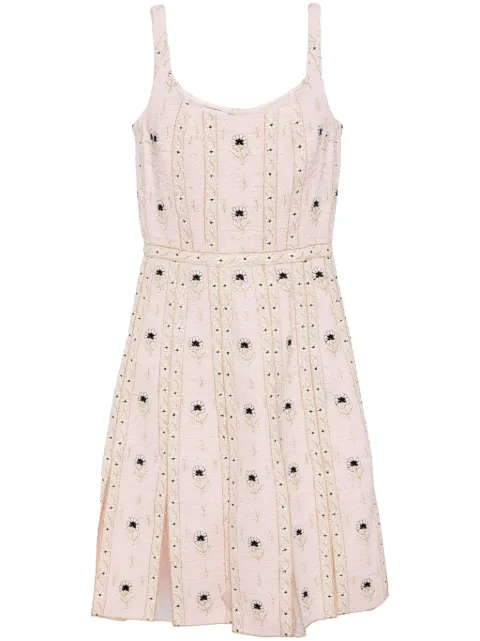 Giambattista Valli Embroidered Silk Mini Dress Pink 24SSSVCA550B58EMB