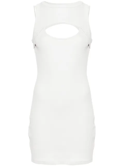 Off-White cut-out ribbed-knit dress Grey OWDB496S24JER0014040