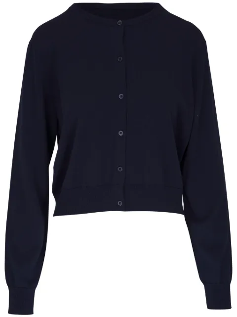 Carolina Herrera fine-knit round-neck cardigan Blue E2412N102KSC