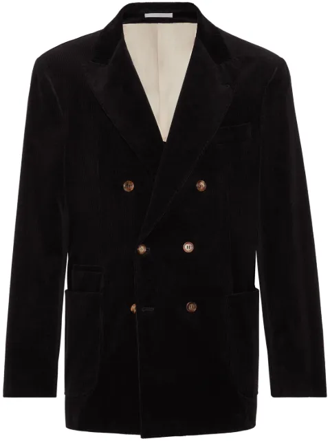 Brunello Cucinelli double-breasted blazer Black MQ4357BBDC101