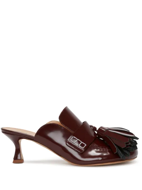 JW Anderson tassel-detail leather mules Red ANW43003A20003