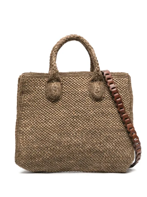 IBELIV Rary woven-raffia tote bag Neutrals RARYDARKTEA