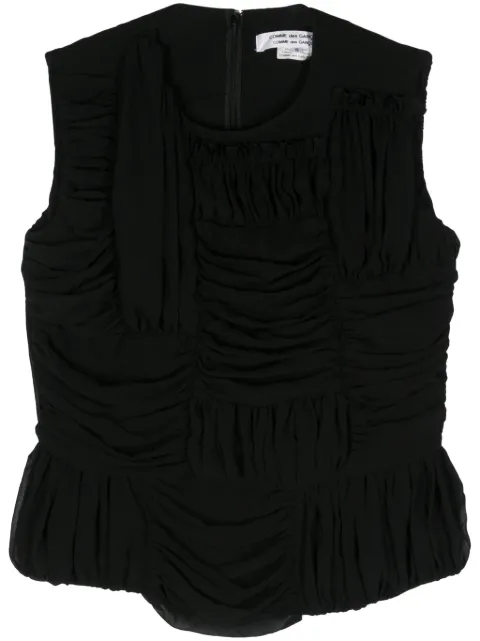 Comme Des Garçons Comme Des Garçons ruched sleeveless top Black RMB019