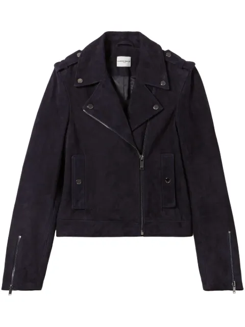 Claudie Pierlot suede biker jacket Blue CFPBL00302