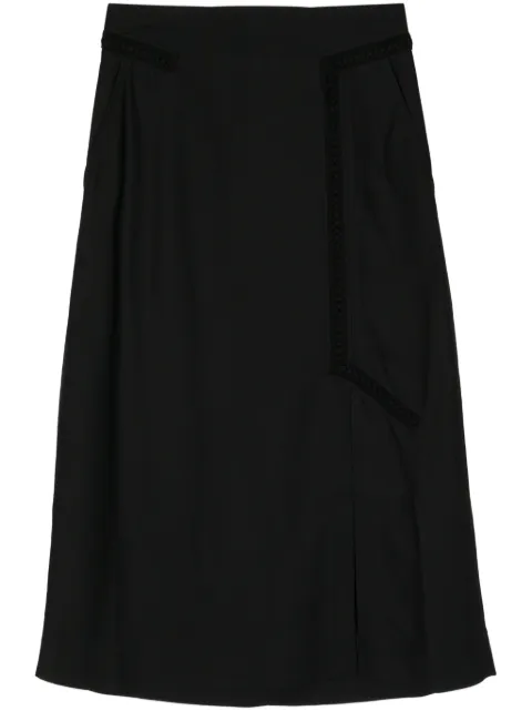 SHIATZY CHEN panelled midi skirt Black 146432