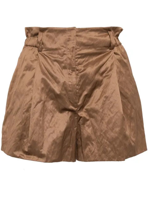 SHIATZY CHEN Plenteous crease-effect shorts Brown 146043