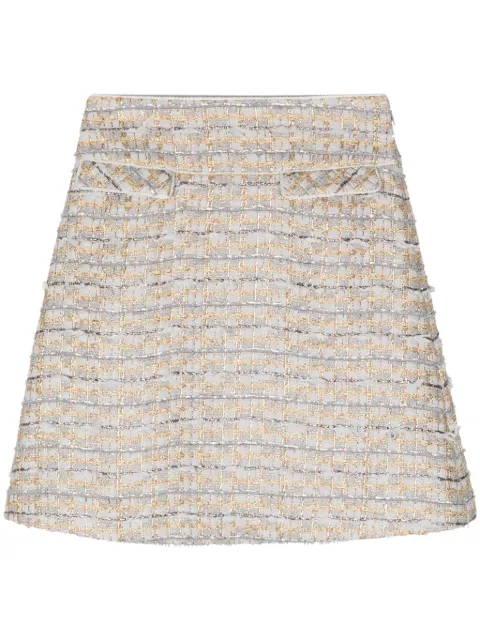 SHIATZY CHEN tweed A-line miniskirt Grey 146022
