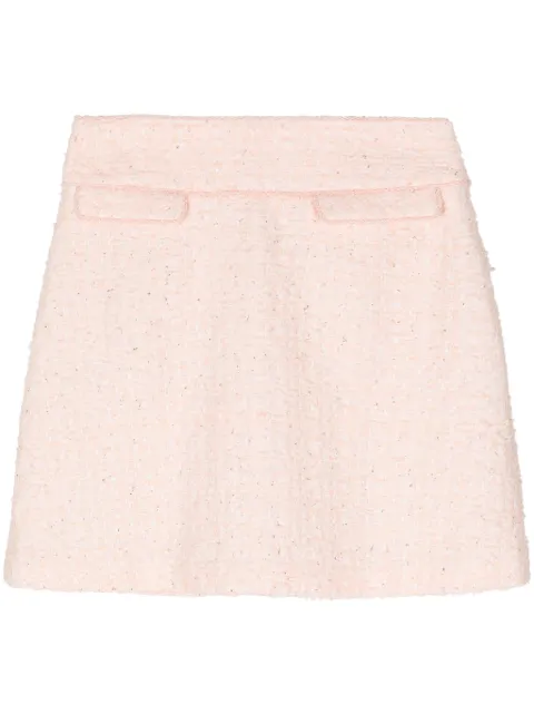 SHIATZY CHEN tweed A-line miniskirt Pink 146022