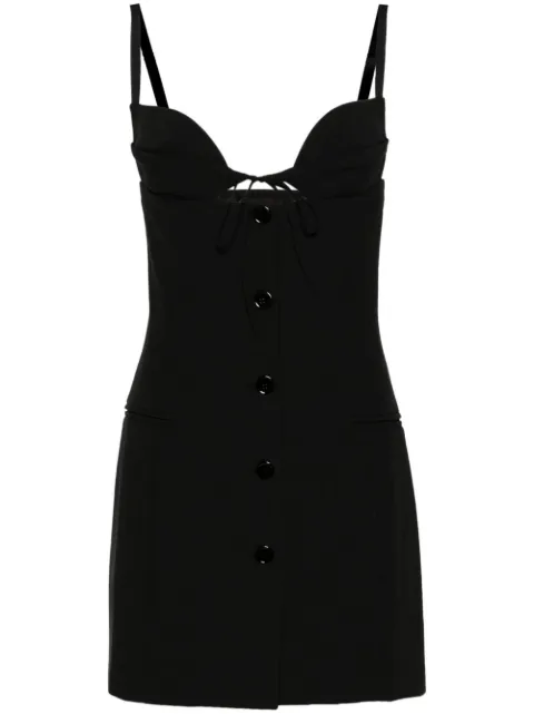 Nensi Dojaka button-up mini dress Black SS24DR186