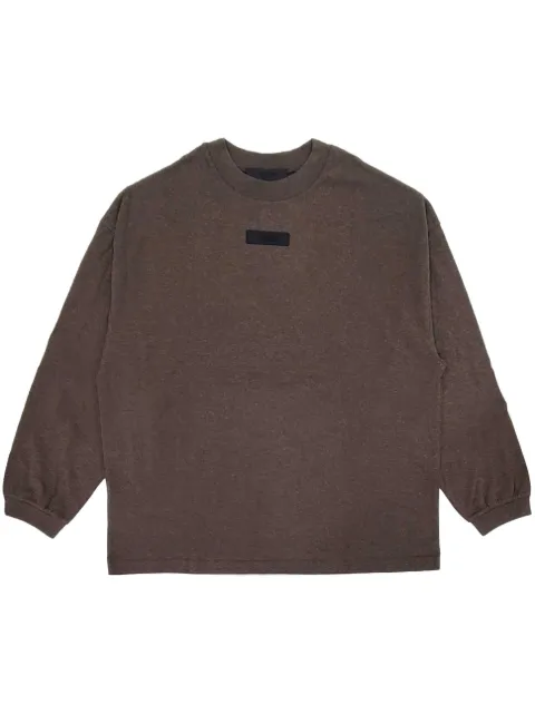 FEAR OF GOD ESSENTIALS logo-appliqué cotton T-shirt Brown 125SU244202F