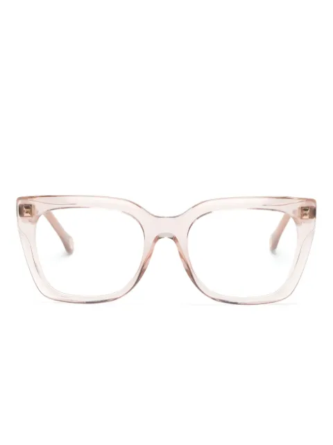 Carolina Herrera translucent oversize-frame glasses Pink HER0227
