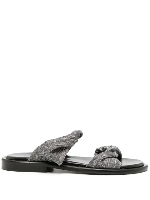 IRO Twist Glitter flat slides Silver M42TWISTGLI