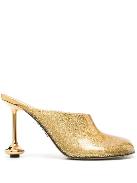 LOEWE 105mm Toy transparent mules Gold L616379X43