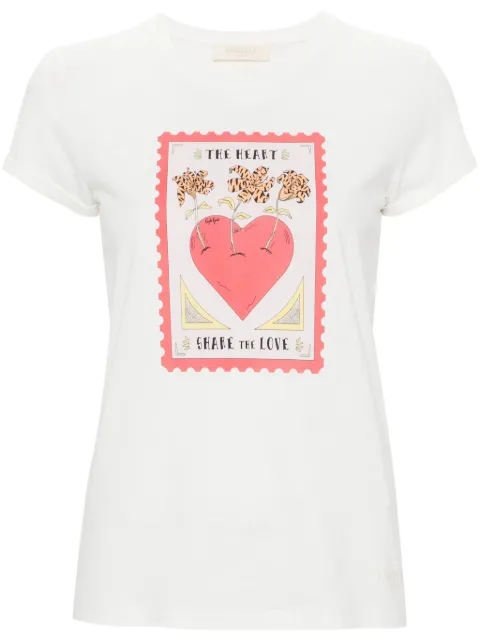 TWINSET graphic-print cotton T-shirt White 241TT2411