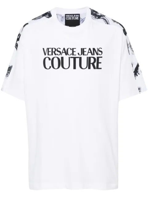 Versace Jeans Couture logo-print cotton T-shirt White 76GAH613JS287