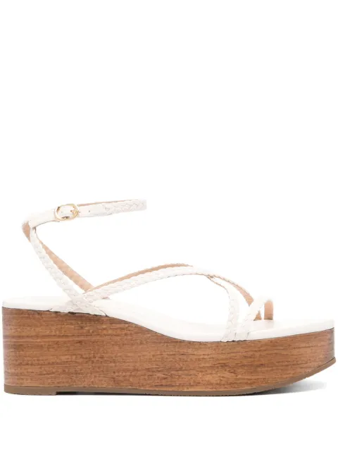 Stuart Weitzman Wovette wedge sandals Neutrals SH572WOW