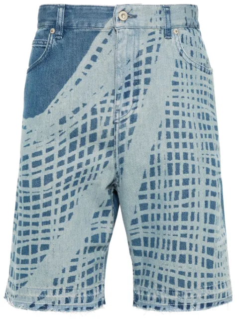 LOEWE logo-patch denim shorts Blue H616Y11X39