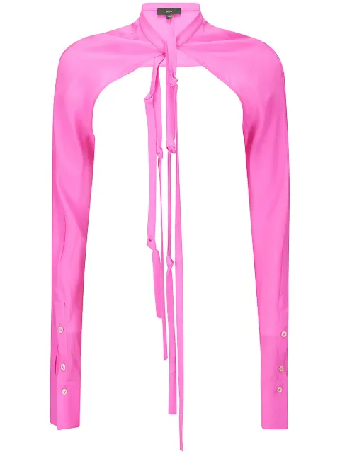 Jejia collarless silk sleeves Pink 2400011622