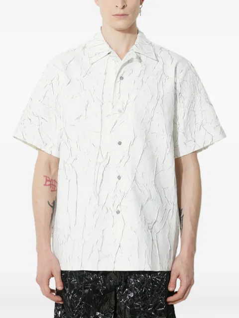 Han Kjøbenhavn crackle-print short-sleeve shirt White M133651