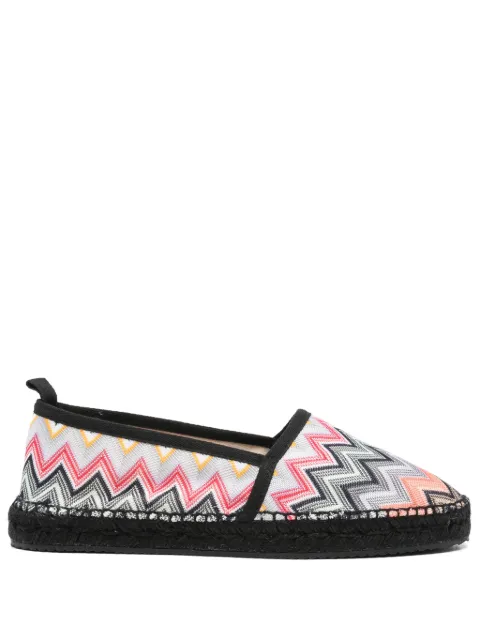 Missoni chevron-knit espadrilles Black M26001