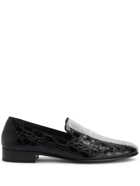 Giuseppe Zanotti Tuxedo Diamond leather loafers Black IU40020001