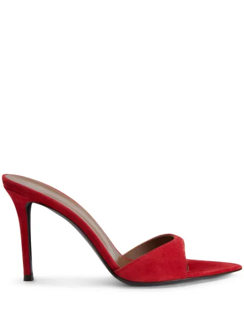 Giuseppe Zanotti 90mm Intriigo mules Red I400007003