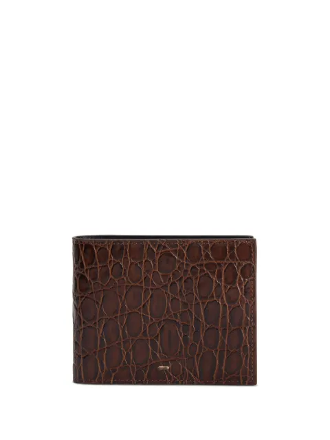 Giuseppe Zanotti Albert 2.0 crocodile-print leather bi-fold wallet Brown IAU4003002