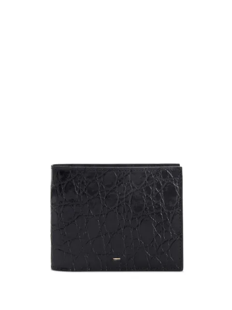 Giuseppe Zanotti Albert 2.0 crocodile-print leather bi-fold wallet Black IAU4003001