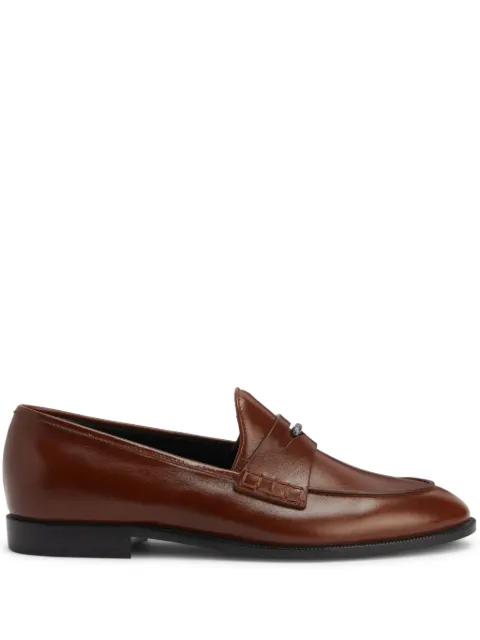 Giuseppe Zanotti Archiel penny-slot leather loafers Brown IU40010003