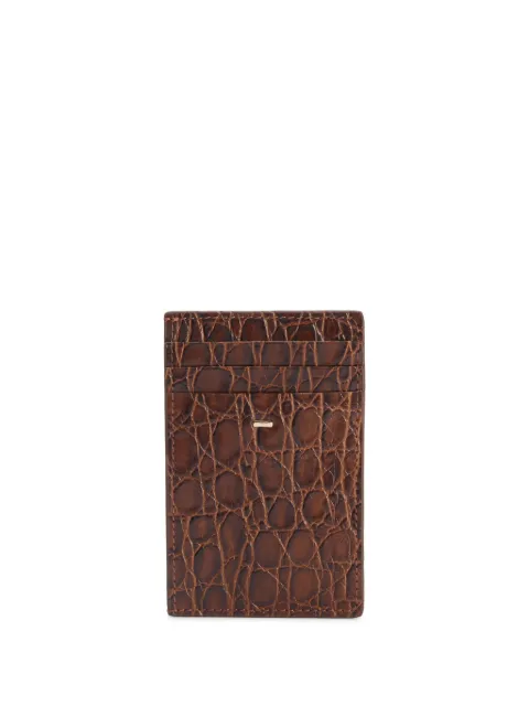 Giuseppe Zanotti Albert 2.0 crocodile-print leather card holder Brown IAU4001003