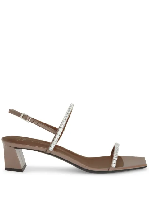 Giuseppe Zanotti Valentiine Crystal slingback sandals Grey I400019006
