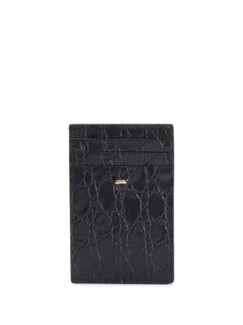 Giuseppe Zanotti Albert 2.0 crocodile-print leather card holder Black IAU4001001